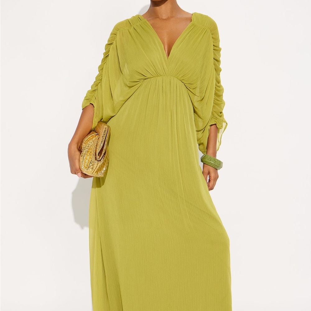 Fashion Nova Olive Green Maxi Dress